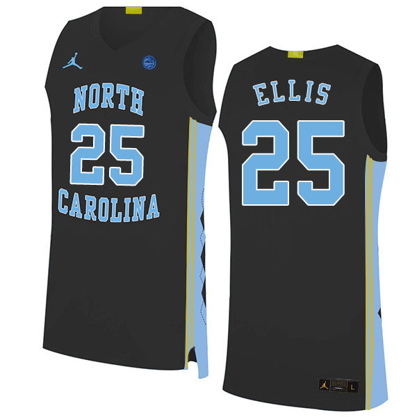 2020 Men #25 Caleb Ellis North Carolina Tar Heels College Basketball Jerseys Sale-Black - Click Image to Close
